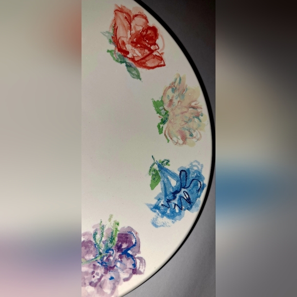 RARE Tiffany & Co. BLOSSOM Round Vegetable Bowl 10 1/2" Large Painted Flowers - Picture 5 of 11